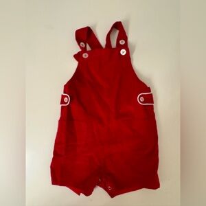 Bella Bliss corduroy red cross back outfit